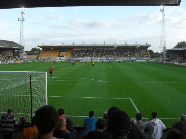 EV Charger Points Stadium, home stadium of Cheltenham Town