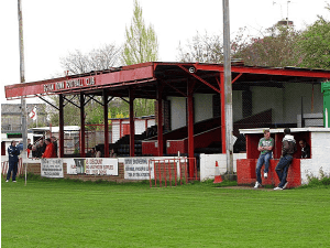 The Runnymede Stadium, home stadium of Egham Town