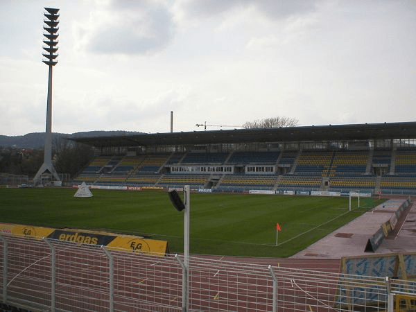 Ernst-Abbe-Sportfeld, home stadium of FC Carl Zeiss Jena