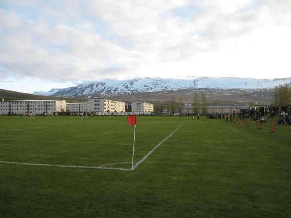 Akureyrarvöllur, home stadium of Knattspyrnufélag Akureyrar