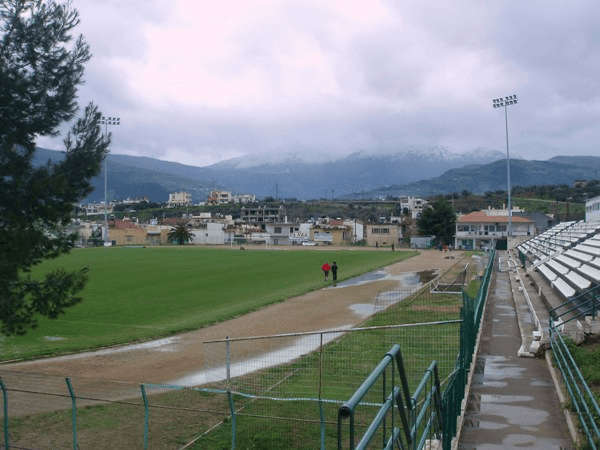 Ethniko Stadio Aigio, home stadium of Panegialios