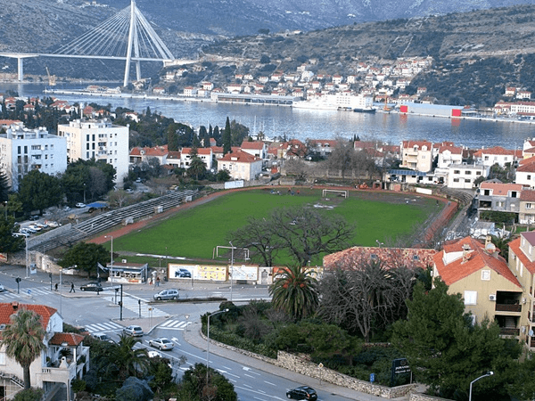 Gradski stadion Lapad, home stadium of GOŠK Dubrovnik