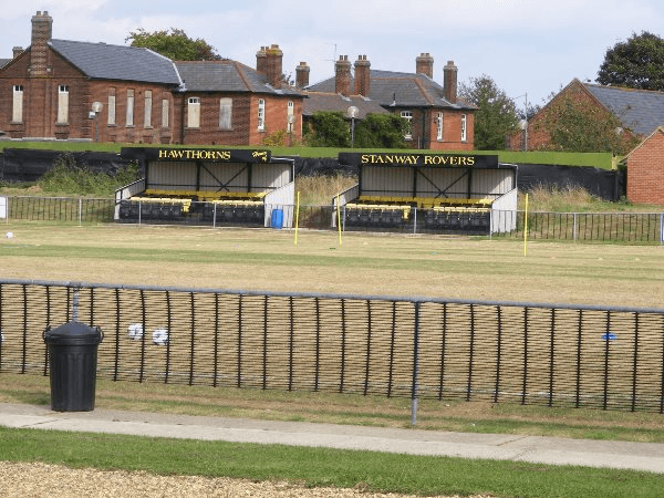 Hawthorns, home stadium of Stanway Rovers