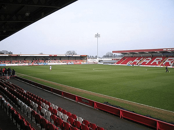 Aggborough Stadium, home stadium of Kidderminster Harriers