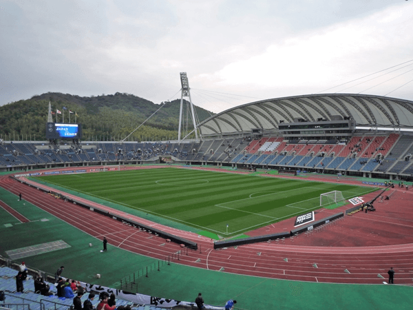 Egao Kenko Stadium, home stadium of Roasso Kumamoto
